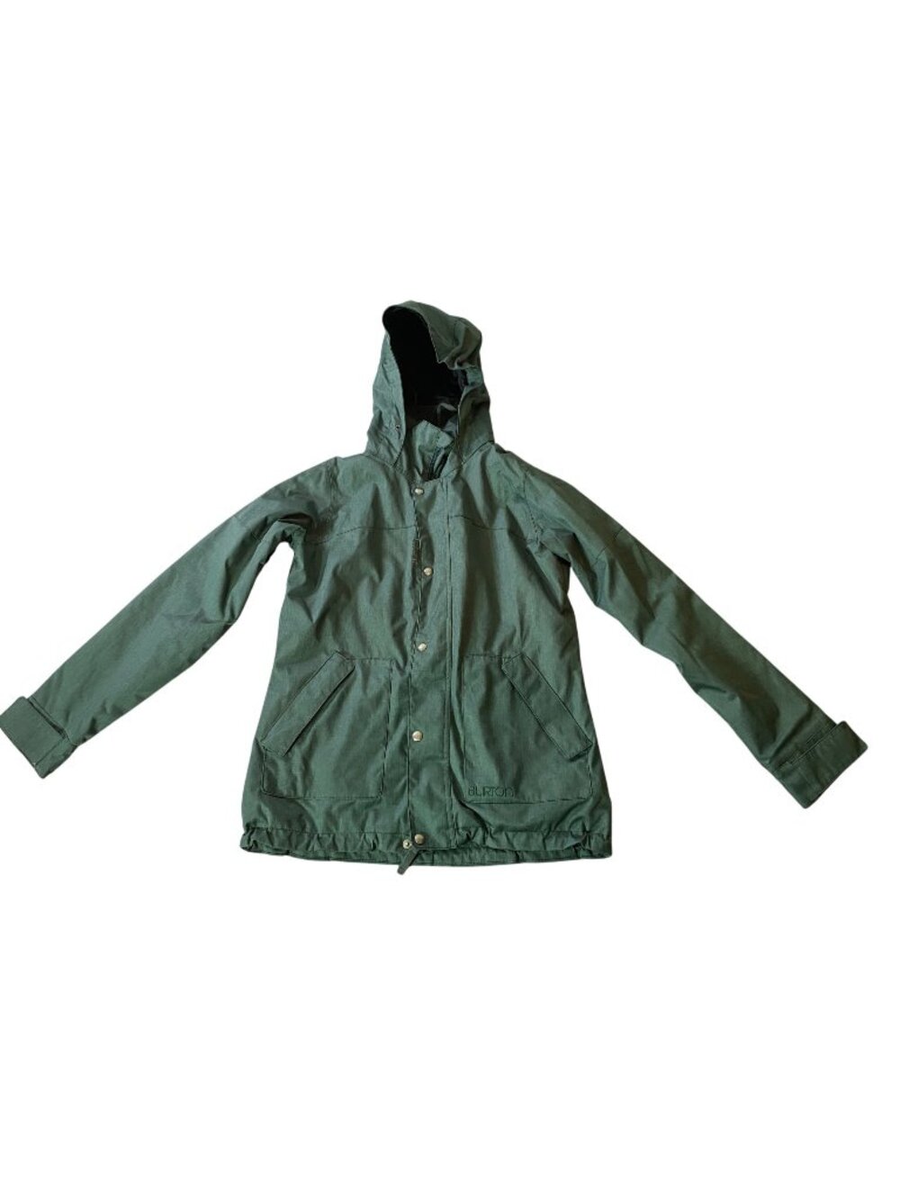 Burton Green Hooded Jacket Dryride Waterproof Coat Medium